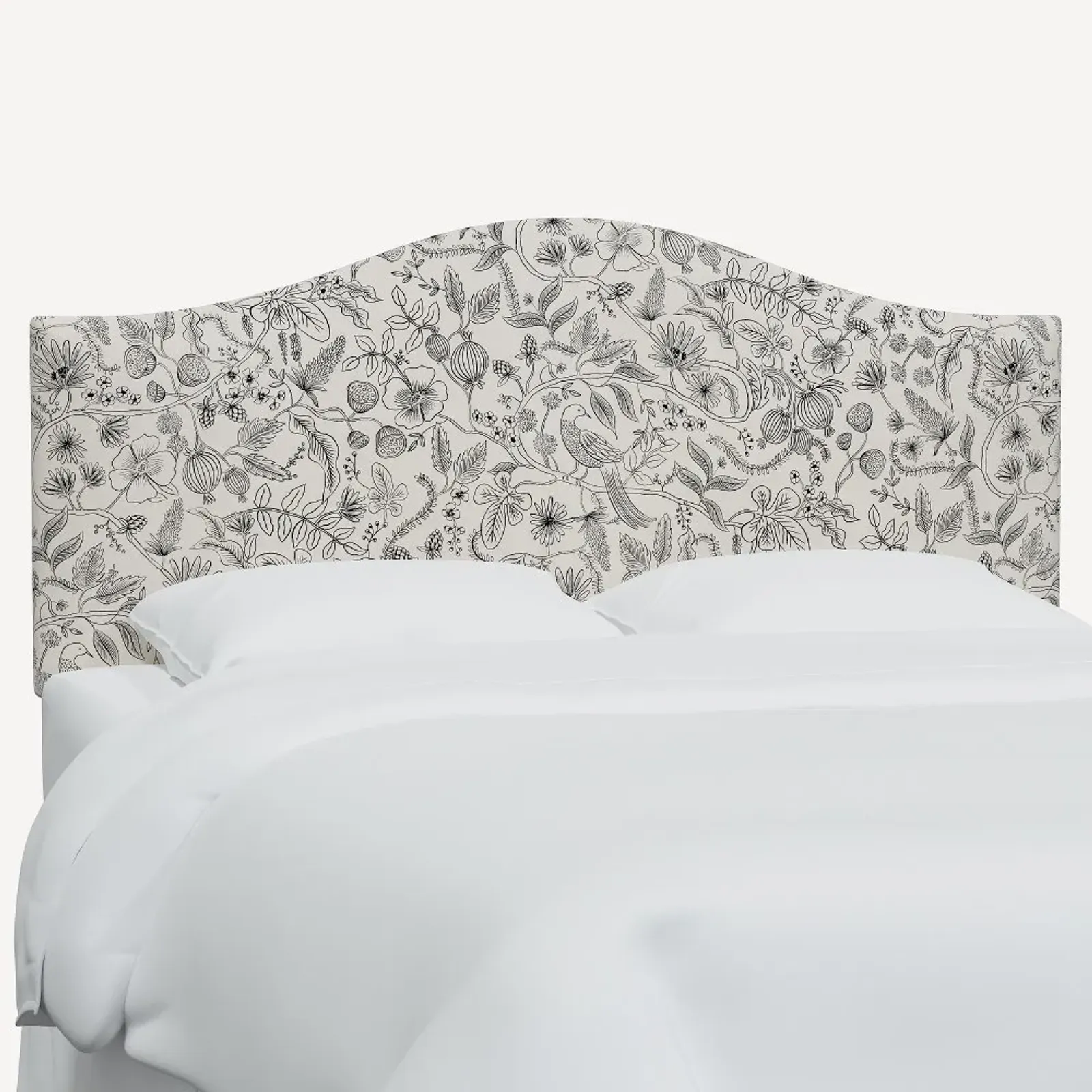 Rifle Paper Co Mayfair Aviary Cream & Black Full Headboard