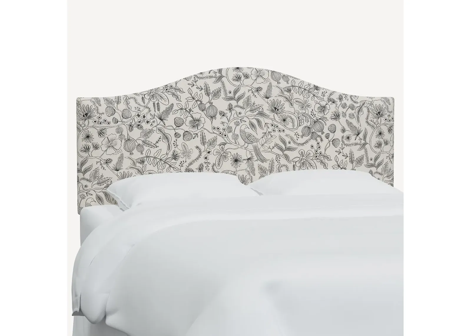 Rifle Paper Co Mayfair Aviary Cream & Black Queen Headboard