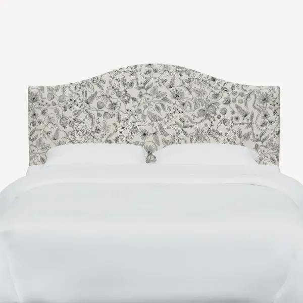 Rifle Paper Co Mayfair Aviary Cream & Black King Headboard