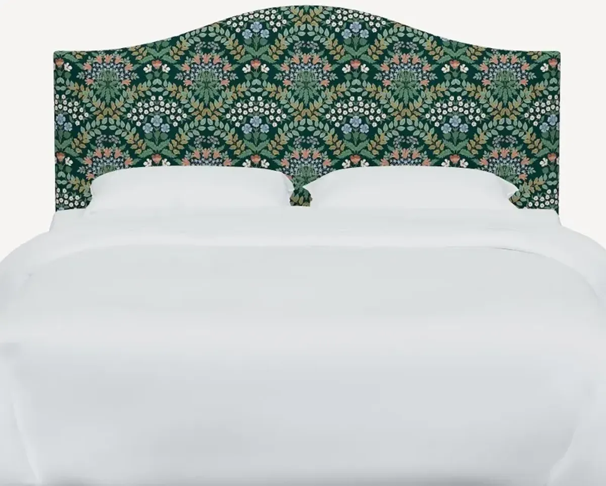 Rifle Paper Co Mayfair Bramble Emerald Full Headboard