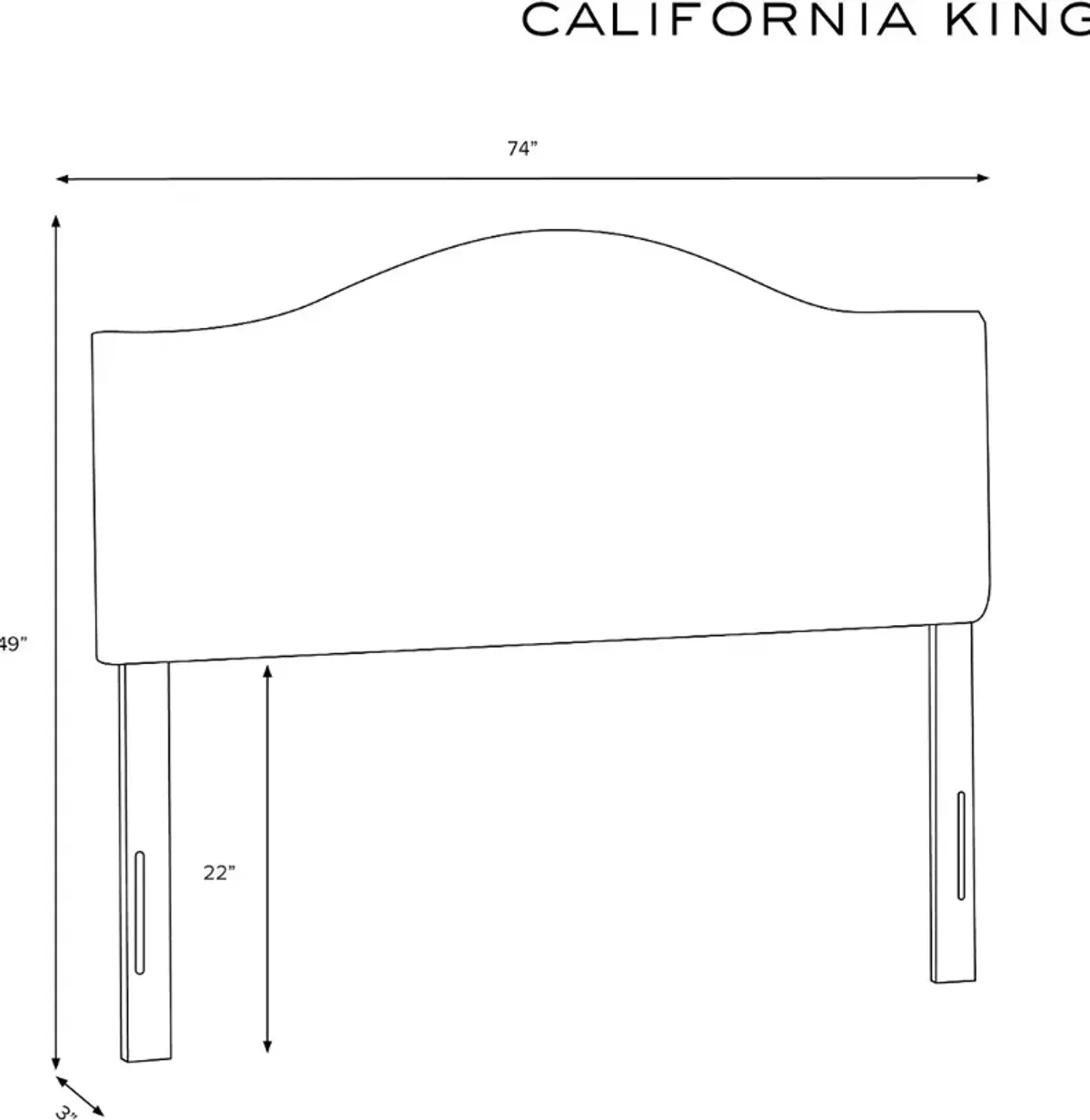 Rifle Paper Co Mayfair Canopy Black & Cream Cal-King Headboard