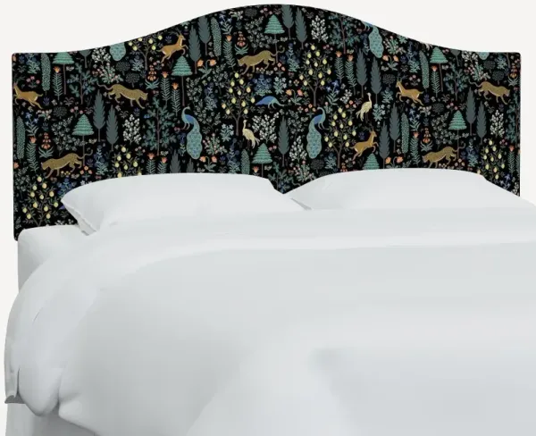 Rifle Paper Co Mayfair Menagerie Black Queen Headboard