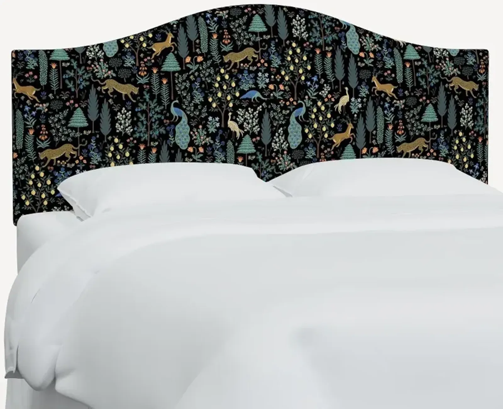 Rifle Paper Co Mayfair Menagerie Black King Headboard