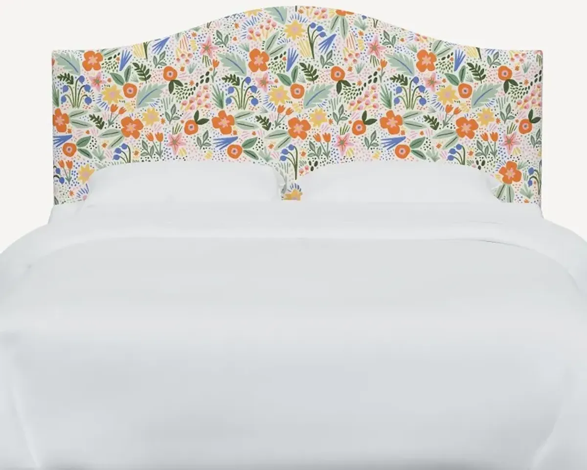 Rifle Paper Co Mayfair Multicolor Floral Queen Headboard