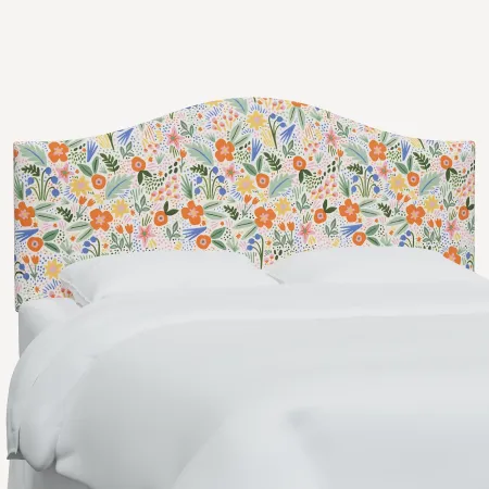 Rifle Paper Co Mayfair Multicolor Floral Queen Headboard
