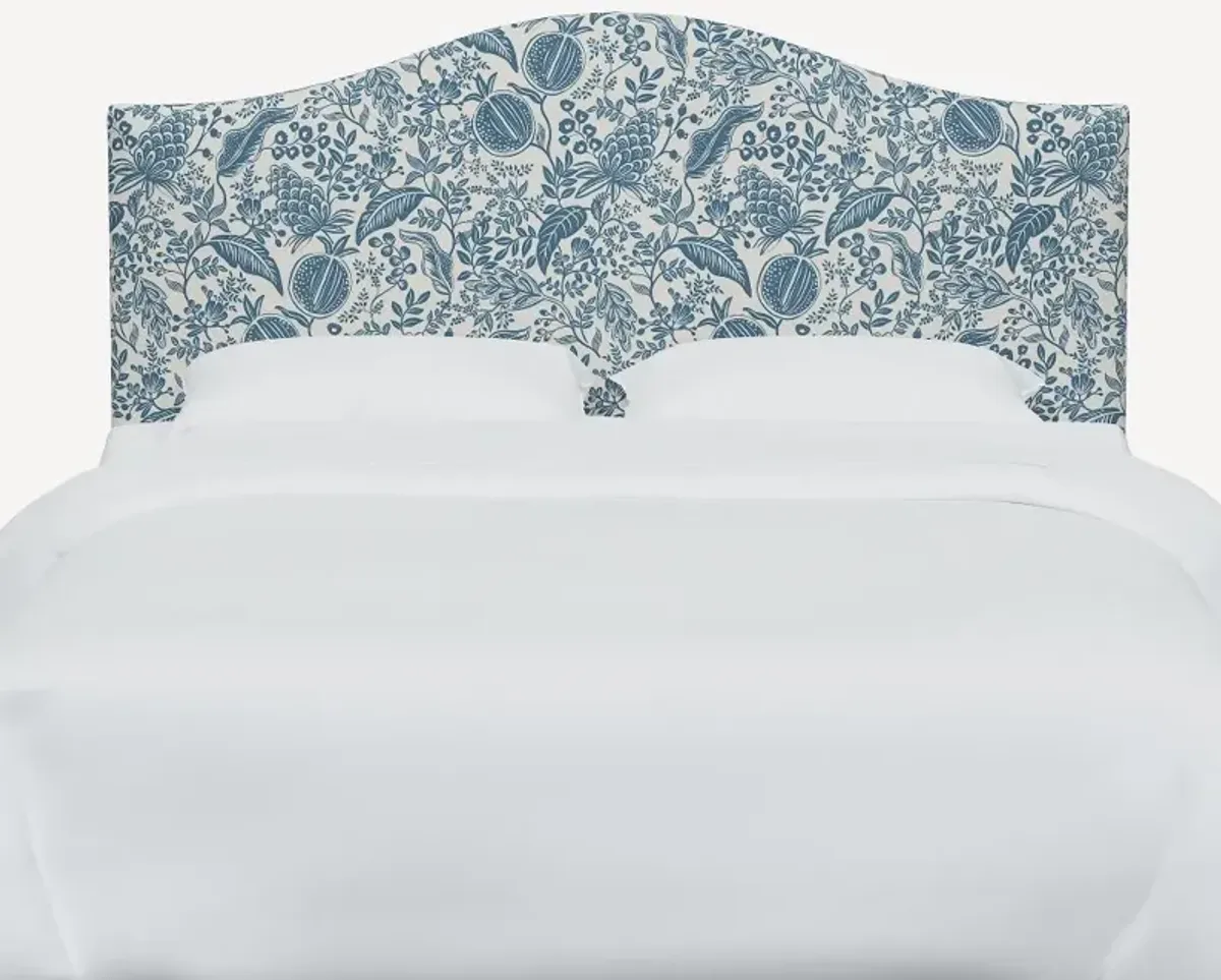 Rifle Paper Co Mayfair Blue Pomegranate Full Headboard