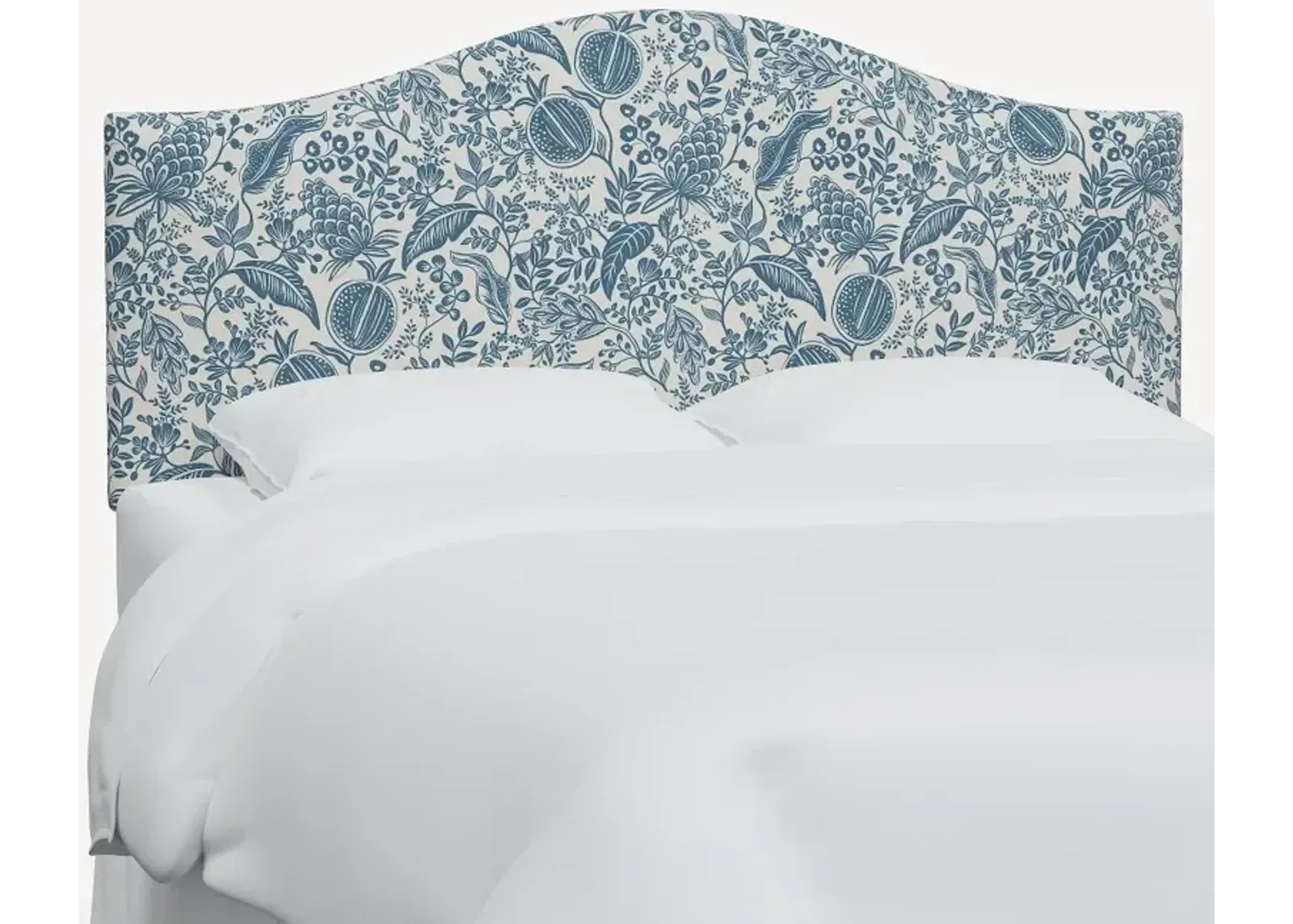 Rifle Paper Co Mayfair Blue Pomegranate Queen Headboard