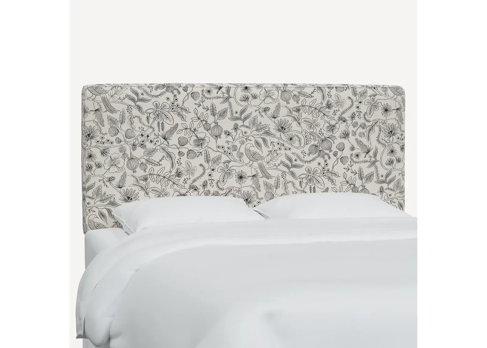 Rifle Paper Co Elly Aviary Cream & Black Full Headboard