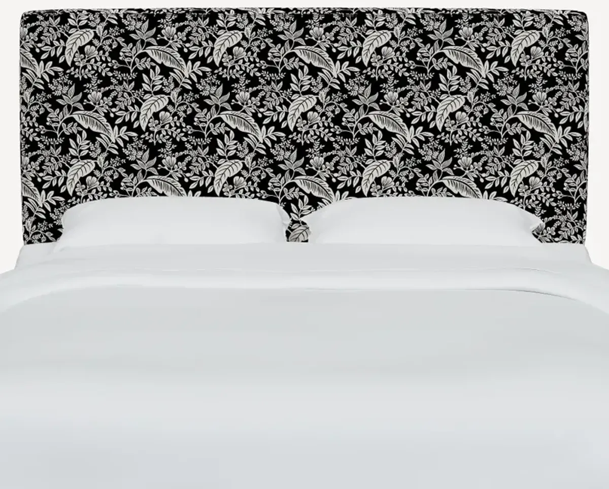 Rifle Paper Co Elly Canopy Black & Cream Queen Headboard