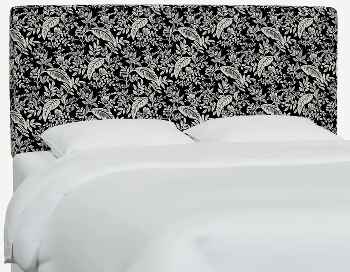 Rifle Paper Co Elly Canopy Black & Cream Queen Headboard