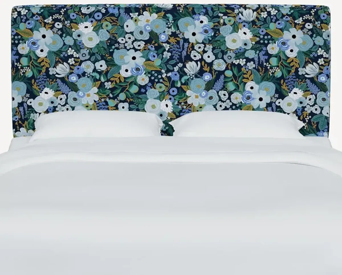 Rifle Paper Co Elly Garden Party Blue Twin Headboard