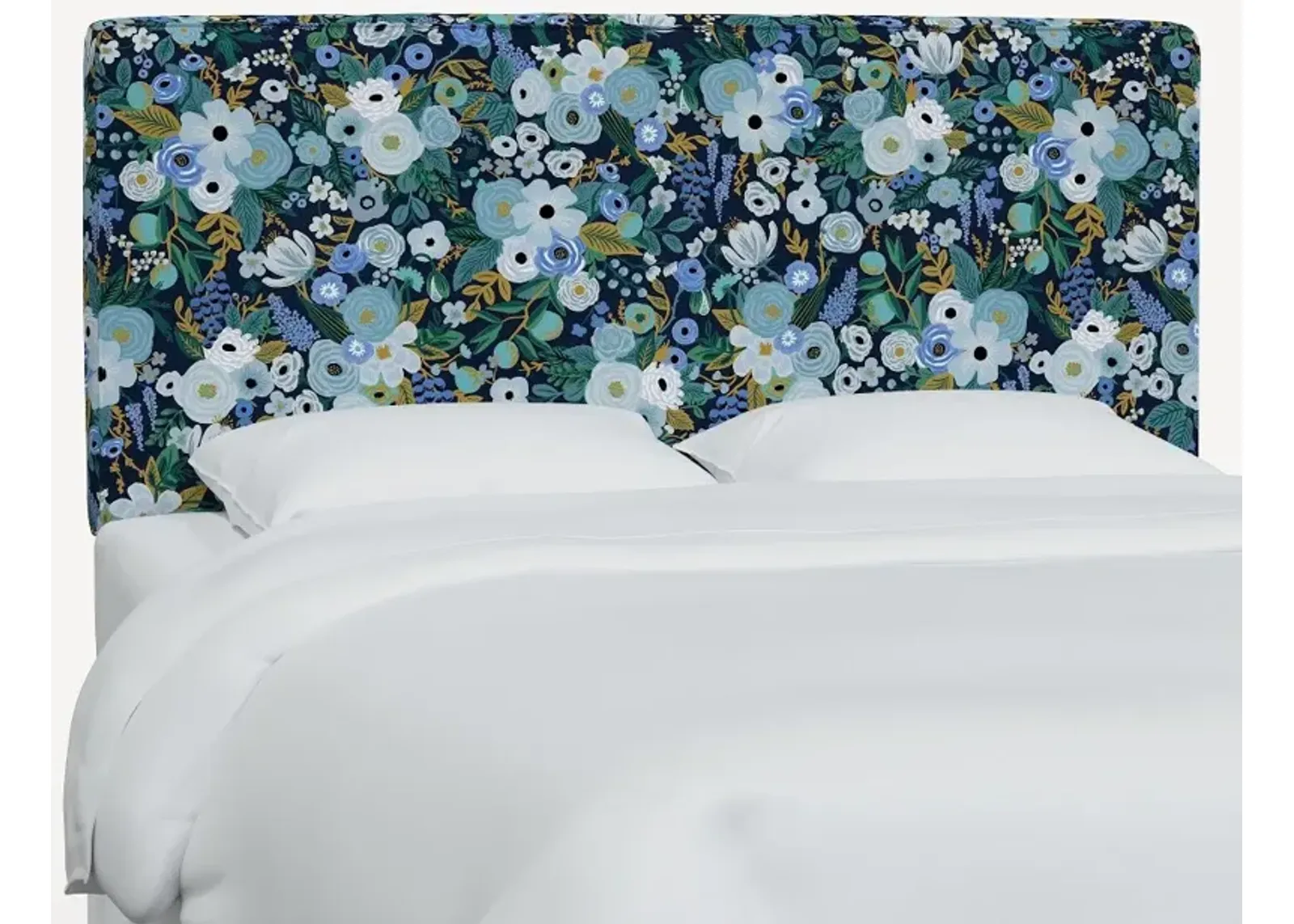 Rifle Paper Co Elly Garden Party Blue Twin Headboard