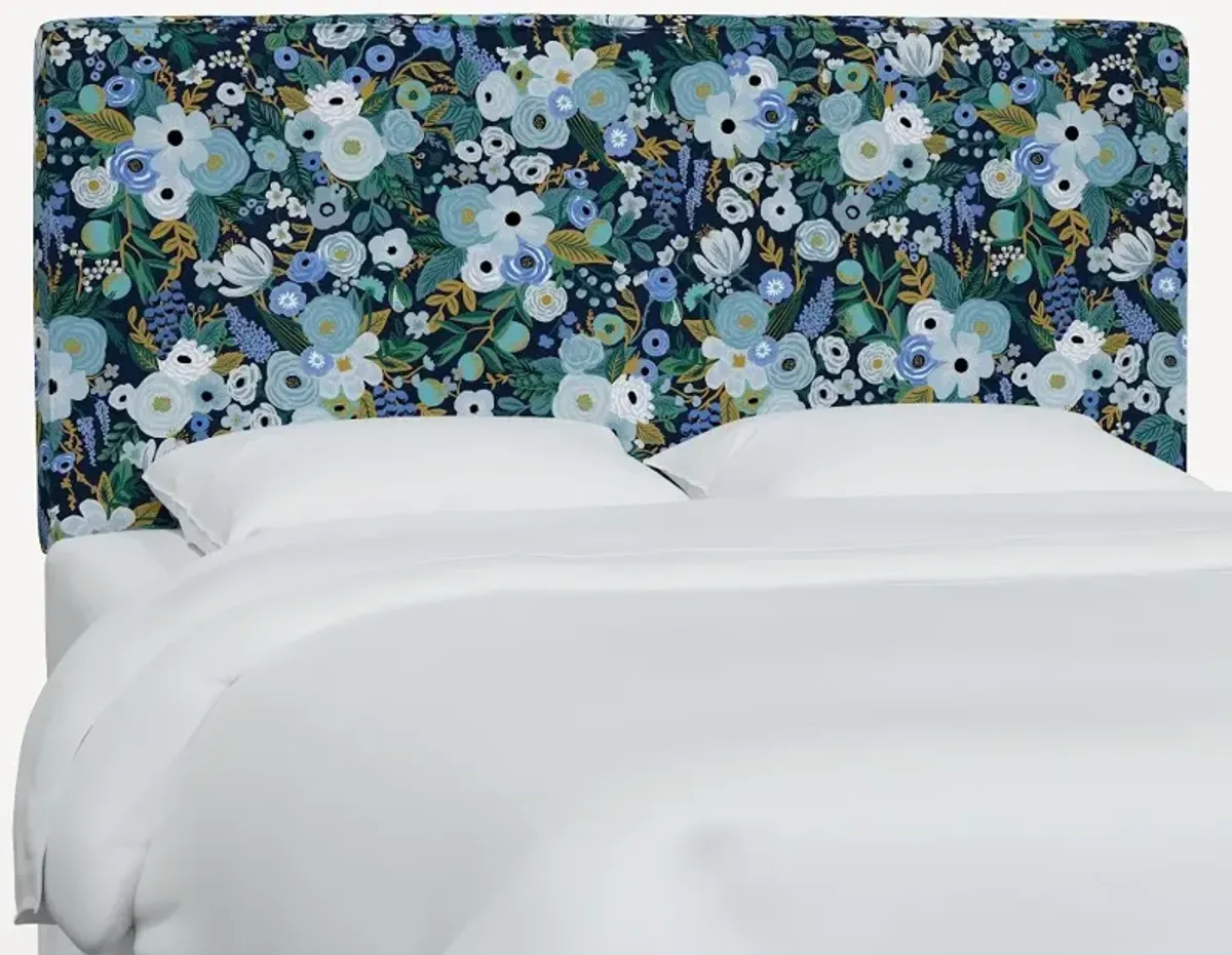 Rifle Paper Co Elly Garden Party Blue Twin Headboard