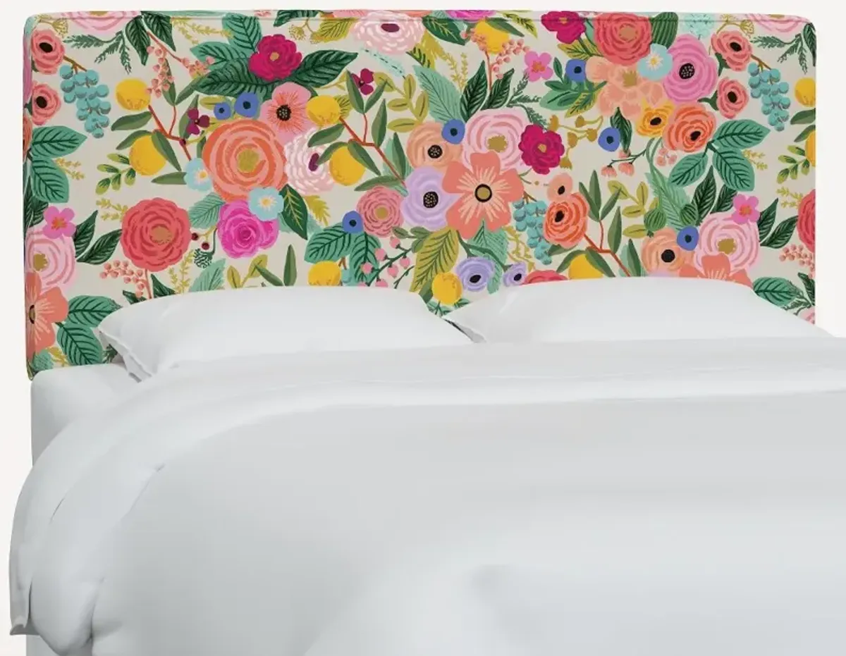 Rifle Paper Co Elly Garden Party Pink Twin Headboard