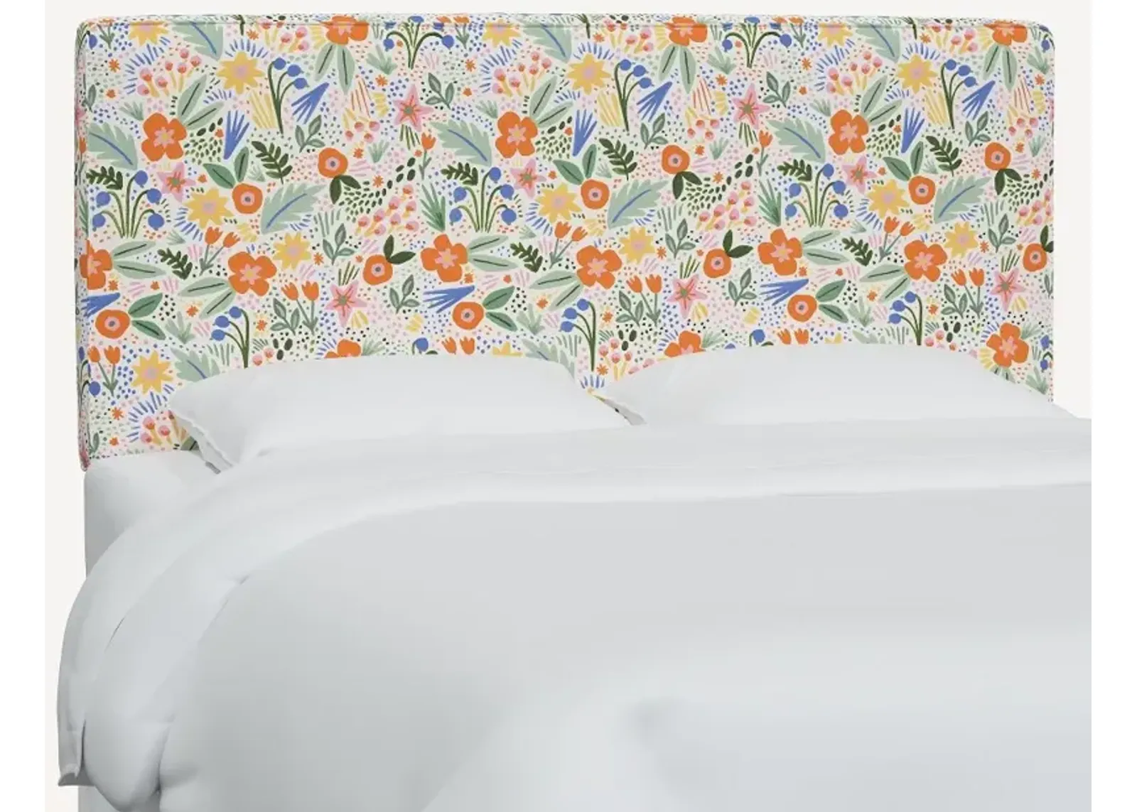 Rifle Paper Co Elly Multicolor Floral Queen Headboard