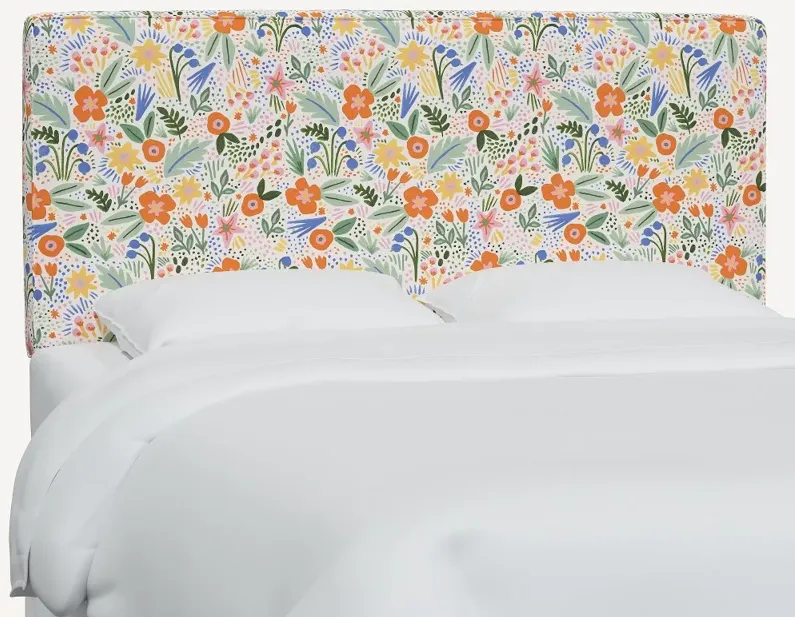 Rifle Paper Co Elly Multicolor Floral Queen Headboard