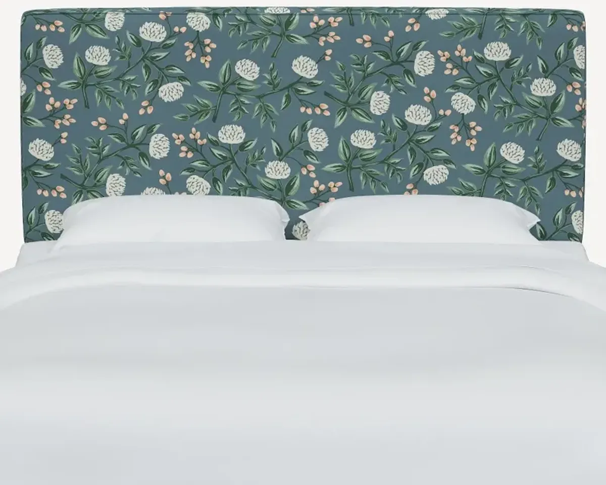 Rifle Paper Co Elly Emerald Peonies Cal-King Headboard