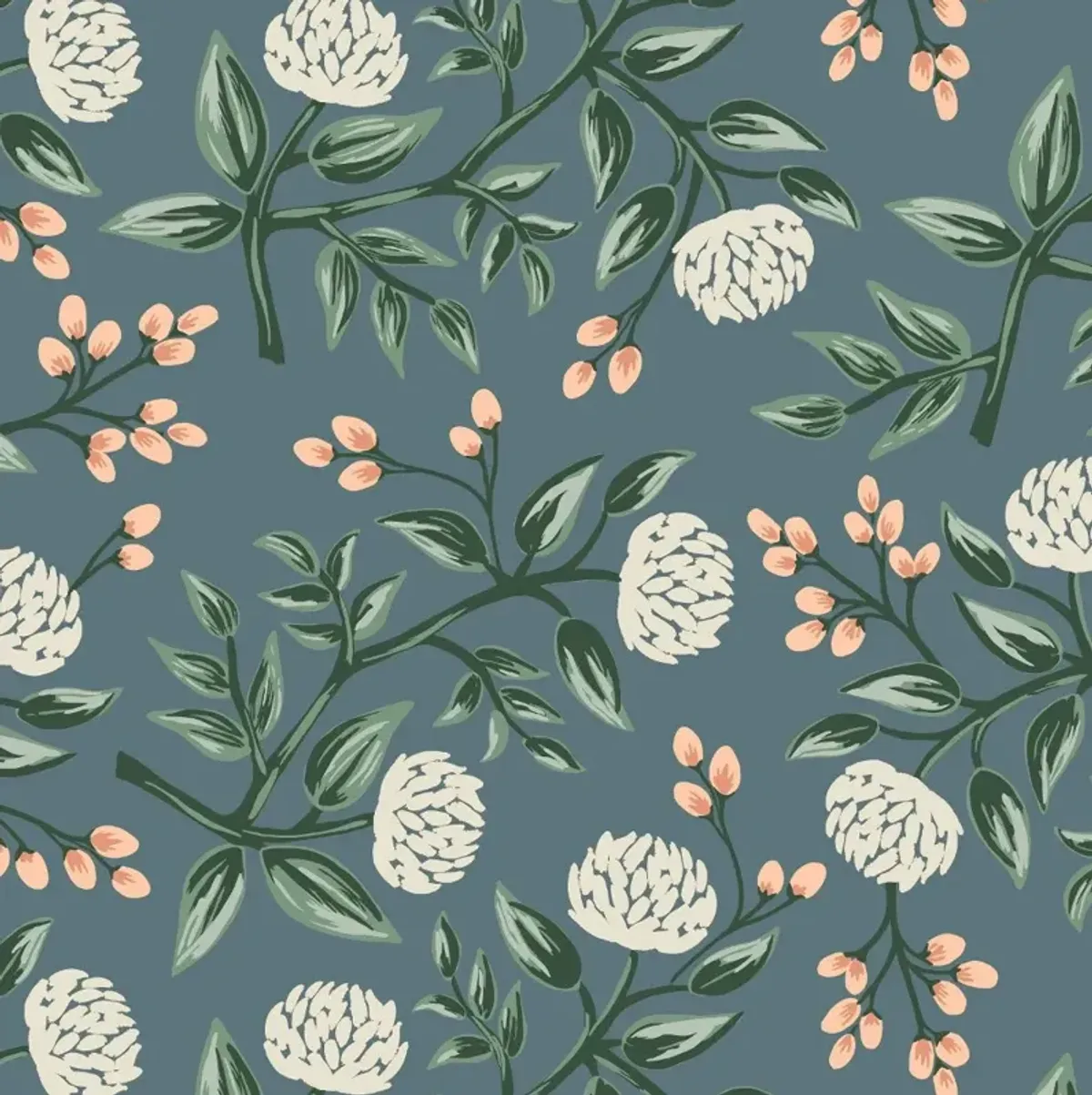 Rifle Paper Co Elly Emerald Peonies Cal-King Headboard