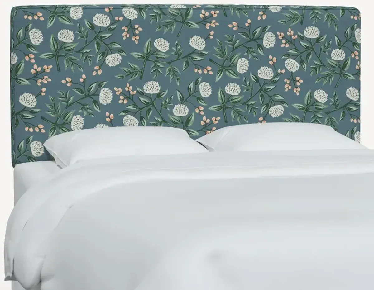 Rifle Paper Co Elly Emerald Peonies Cal-King Headboard