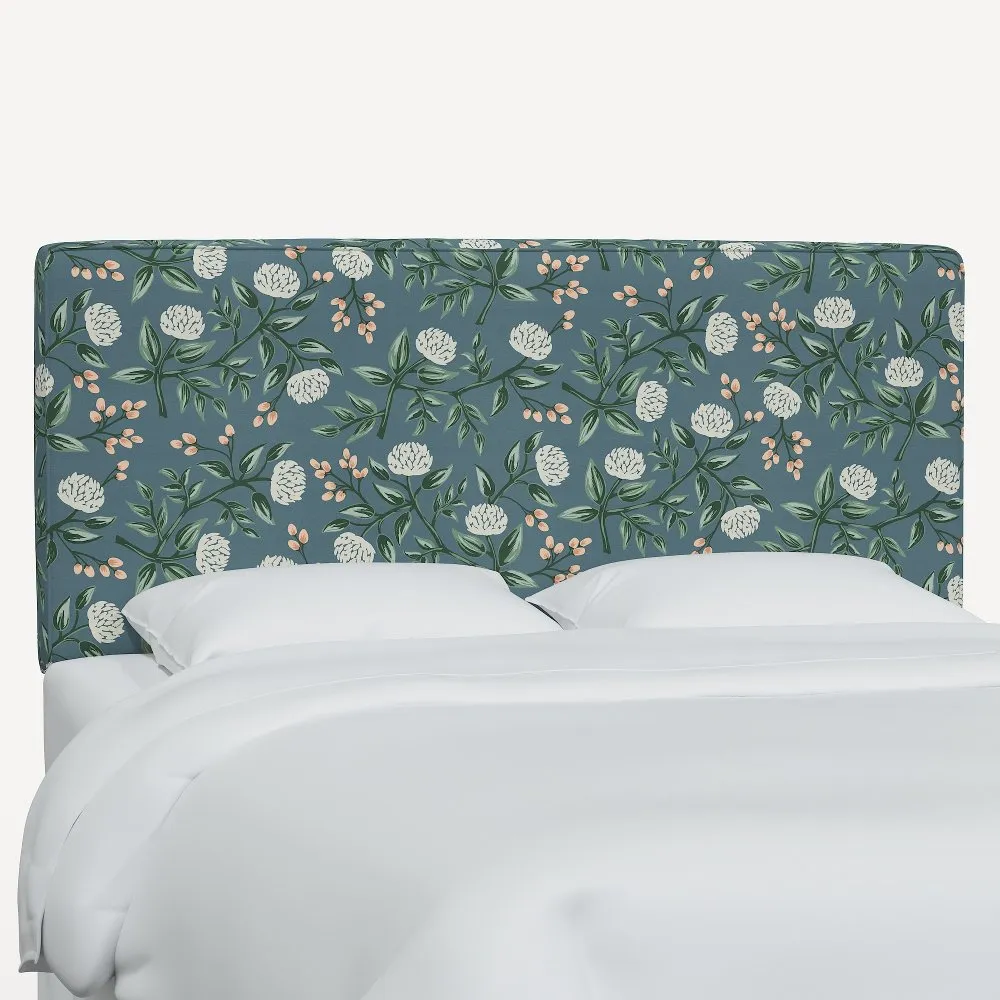 Rifle Paper Co Elly Emerald Peonies Cal-King Headboard