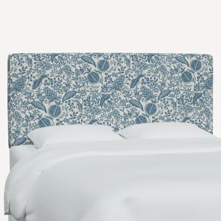 Rifle Paper Co Elly Blue Pomegranate Queen Headboard