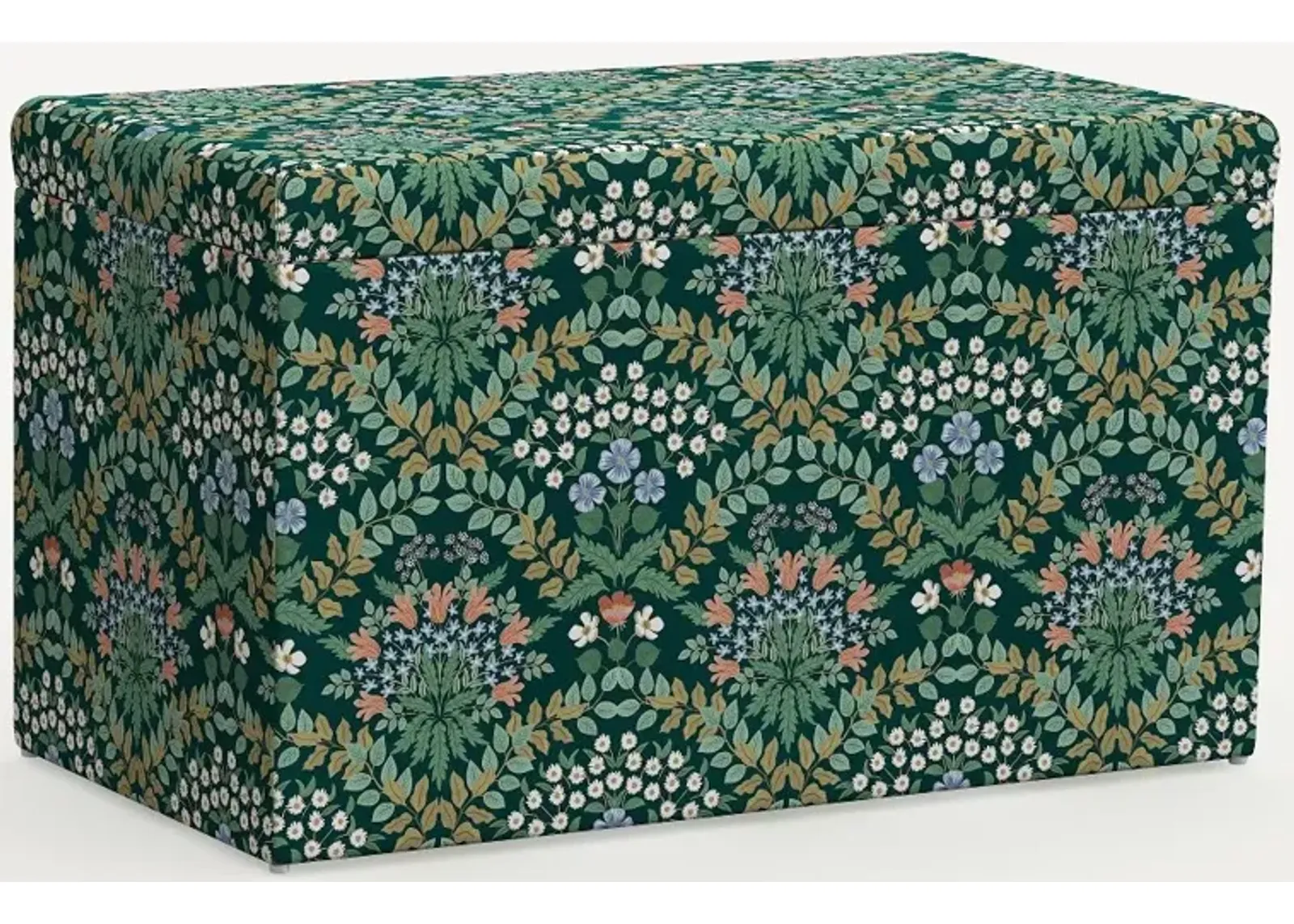 Rifle Paper Co. Willie Bramble Emerald Storage Bench