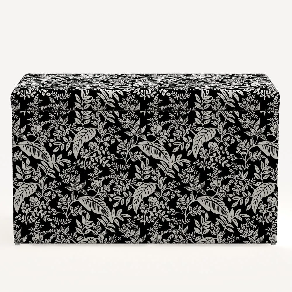 Rifle Paper Co. Willie Canopy Black & Cream Storage Bench