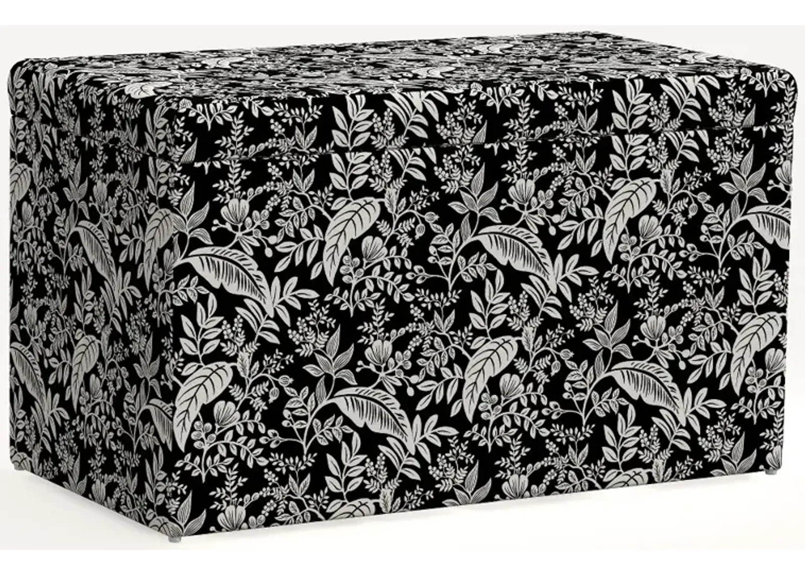 Rifle Paper Co. Willie Canopy Black & Cream Storage Bench