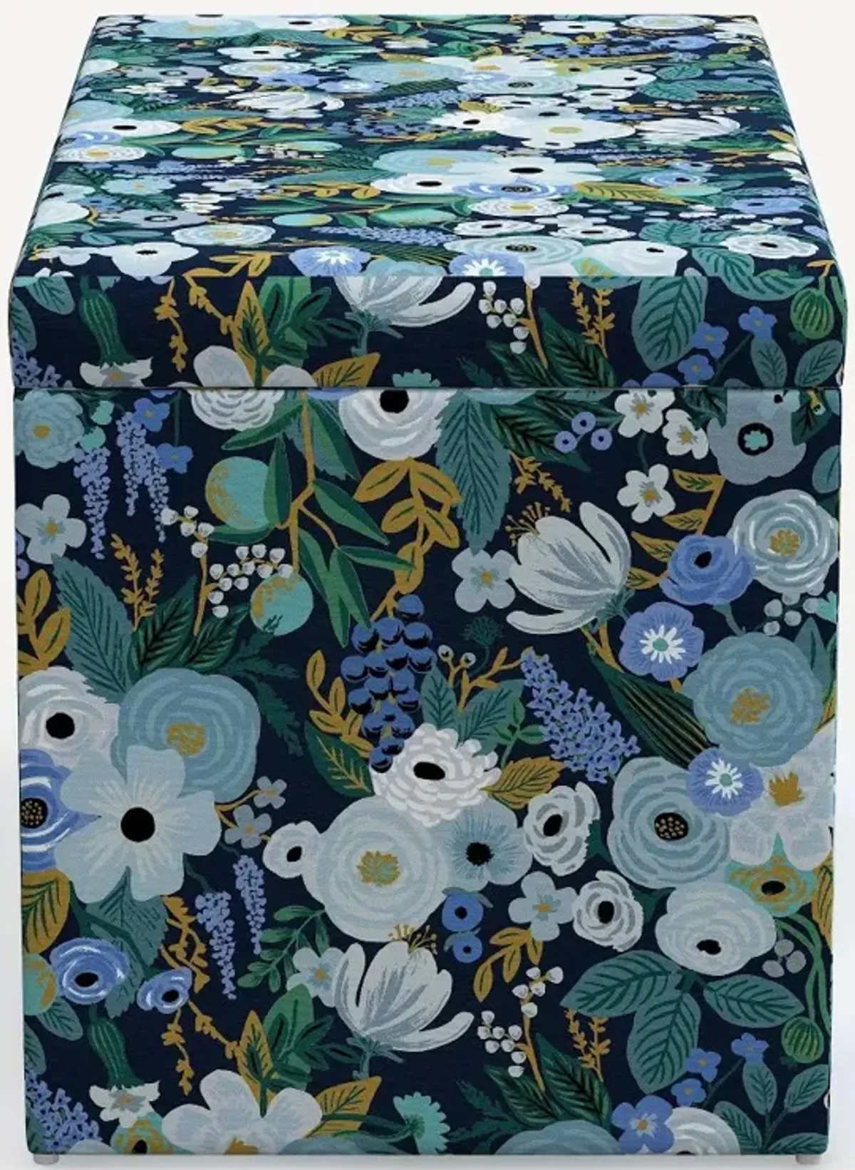 Rifle Paper Co. Willie Garden Party Blue Storage Bench