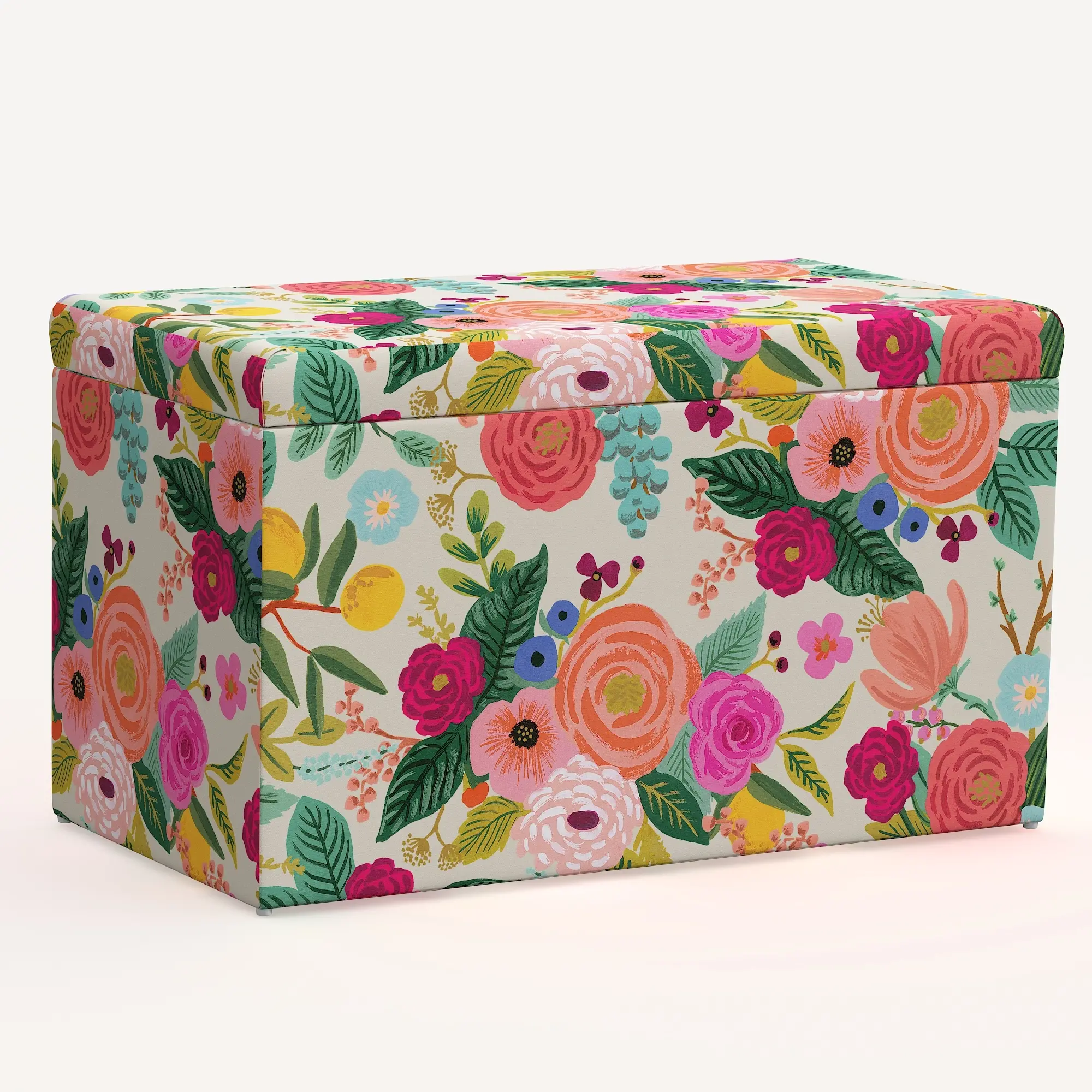 Rifle Paper Co. Willie Pink Garden Party Storage Bench