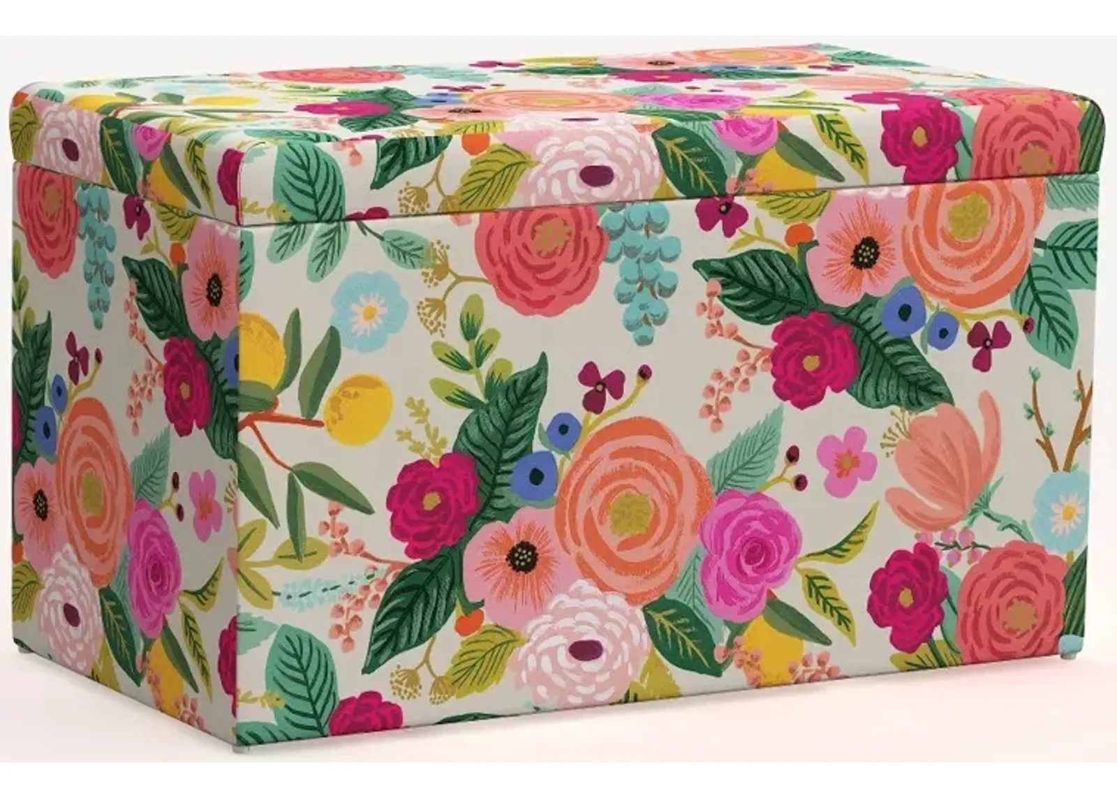 Rifle Paper Co. Willie Pink Garden Party Storage Bench