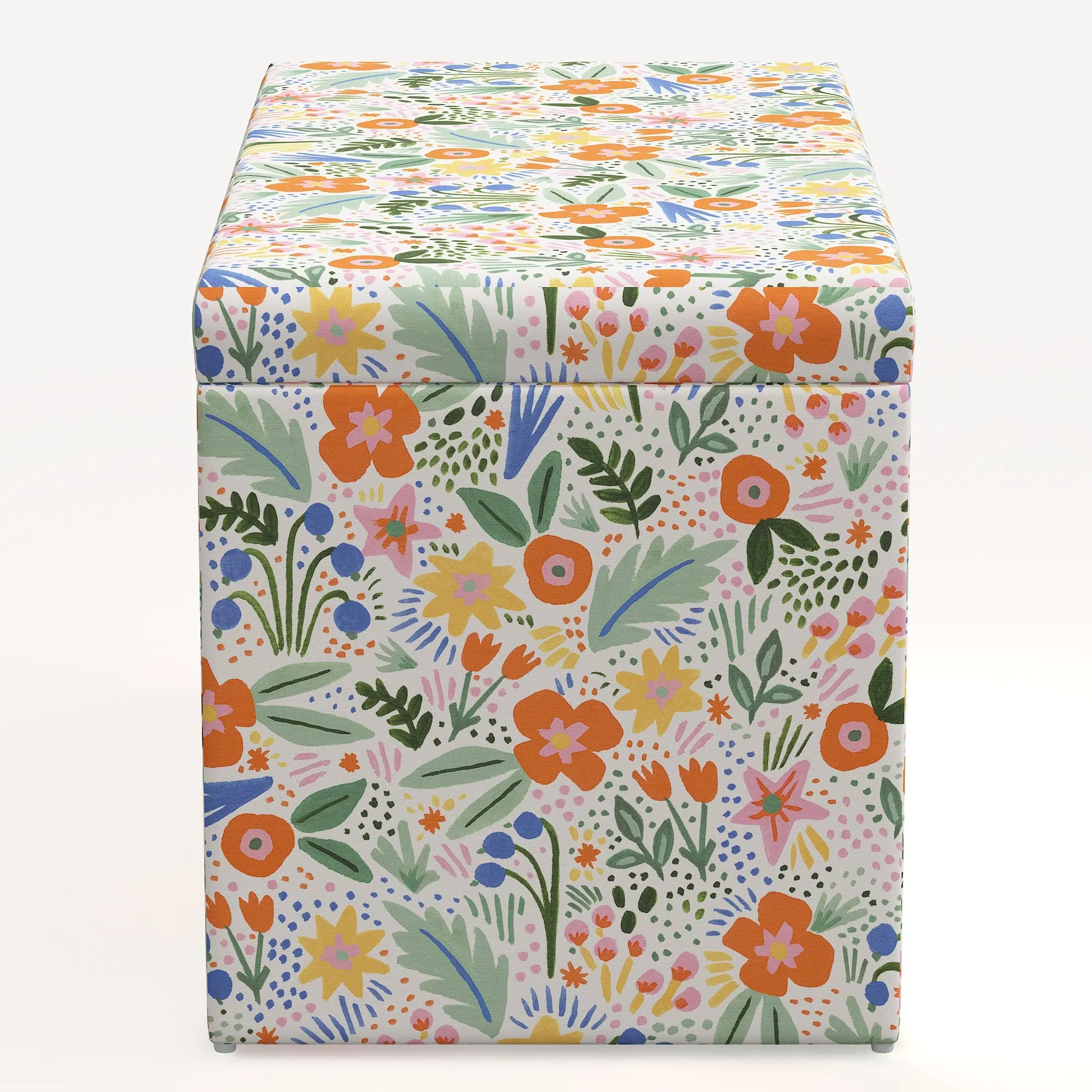 Rifle Paper Co. Willie Merida Multicolor Floral Storage Bench