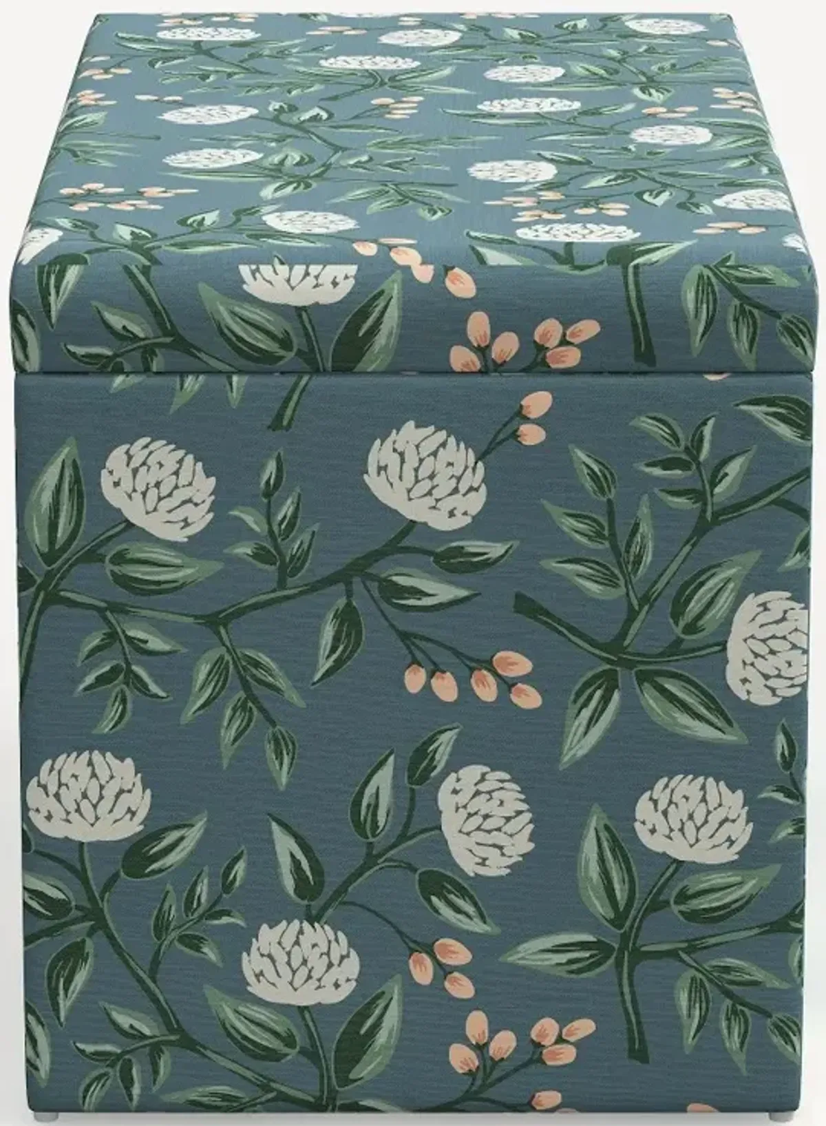 Rifle Paper Co. Willie Emerald Peonies Storage Bench