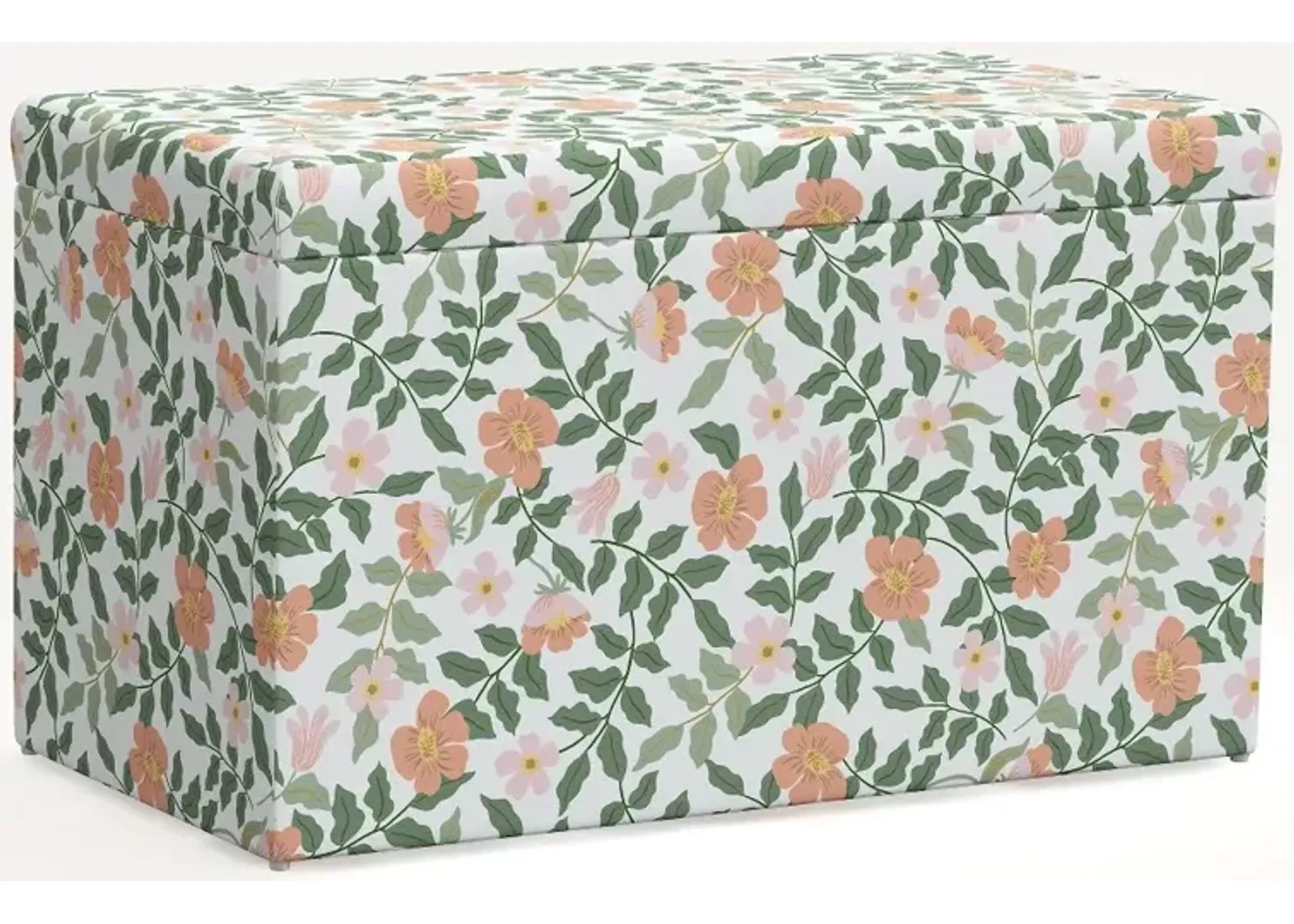 Rifle Paper Co. Willie Primrose Blush & Cream Storage Bench