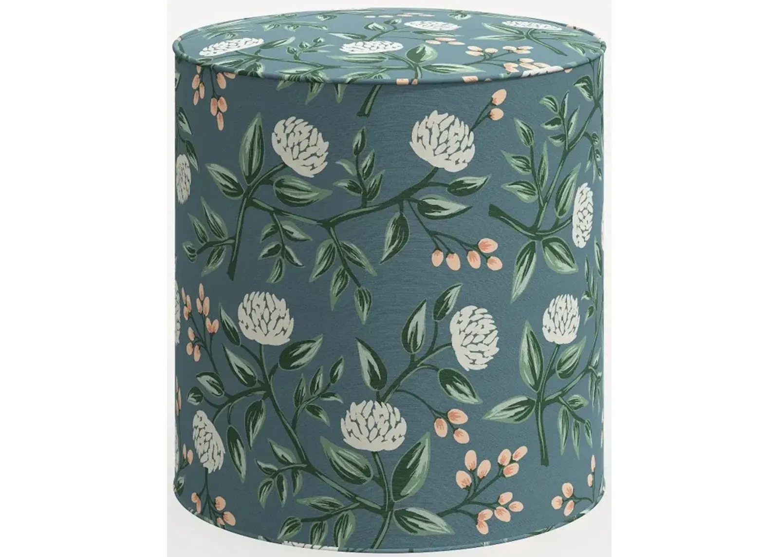 Rifle Paper Co. Billie Emerald Peonies Round Ottoman