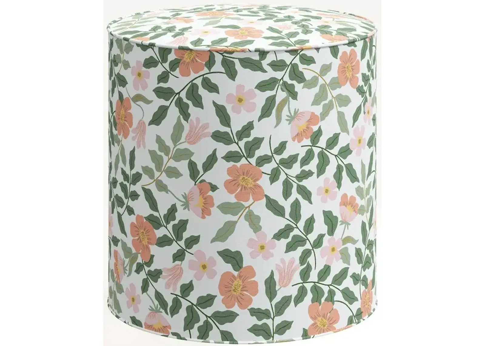 Rifle Paper Co. Billie Primrose Blush & Cream Round Ottoman