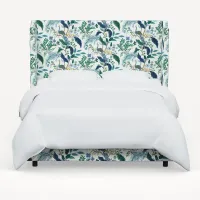 Rifle Paper Co Hawthorne Blue Peacock Full Wingback Bed