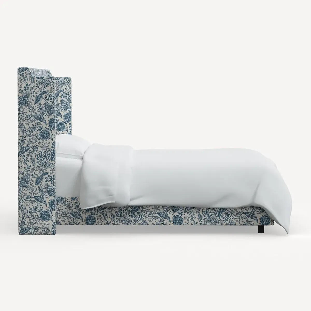 Rifle Paper Co Hawthorne Blue Pomegranate Twin Wingback Bed