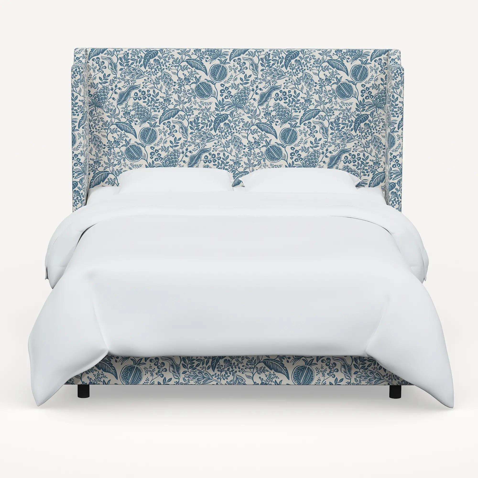 Rifle Paper Co Hawthorne Blue Pomegranate Full Wingback Bed