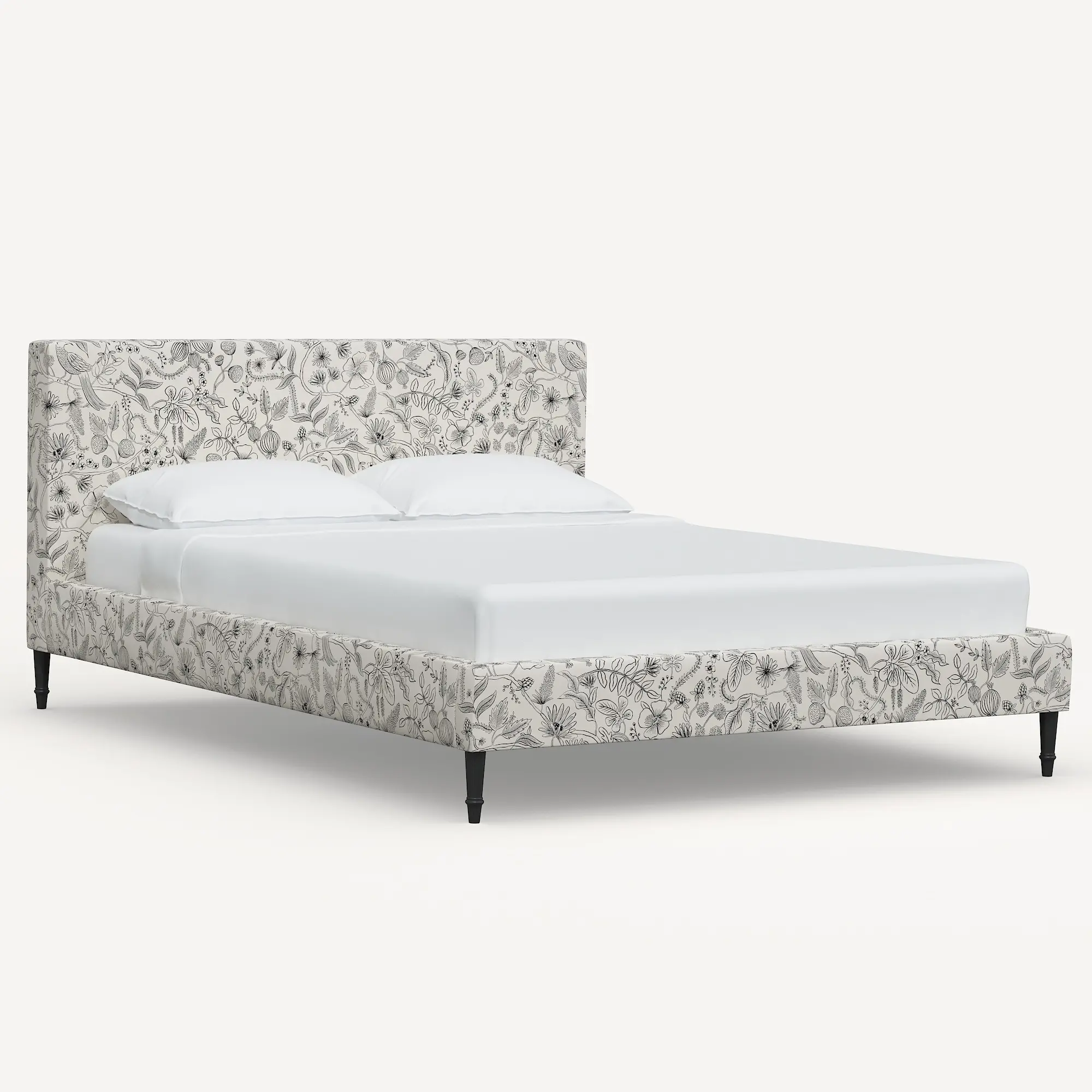 Rifle Paper Co Elly Aviary Cream & Black Twin Platform Bed