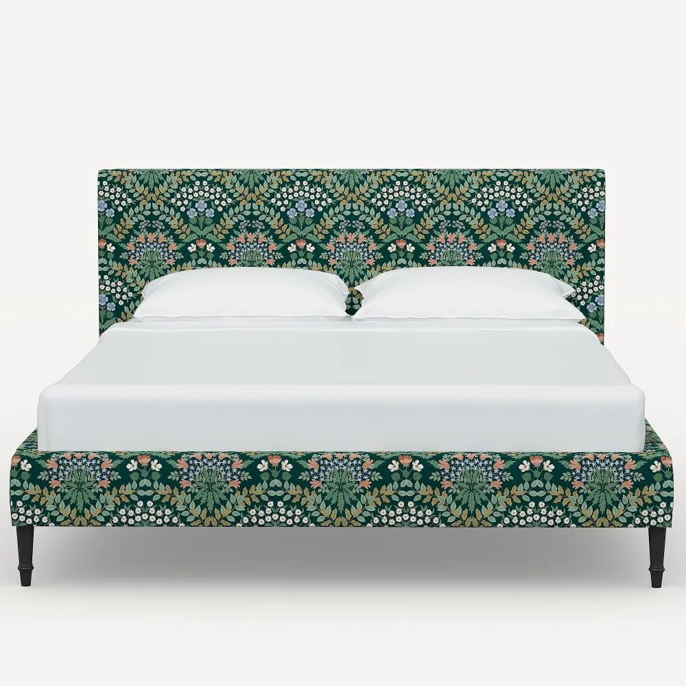 Rifle Paper Co Elly Bramble Emerald Twin Platform Bed