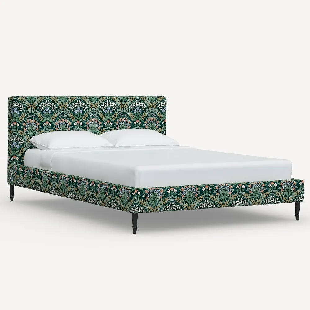 Rifle Paper Co Elly Bramble Emerald Queen Platform Bed