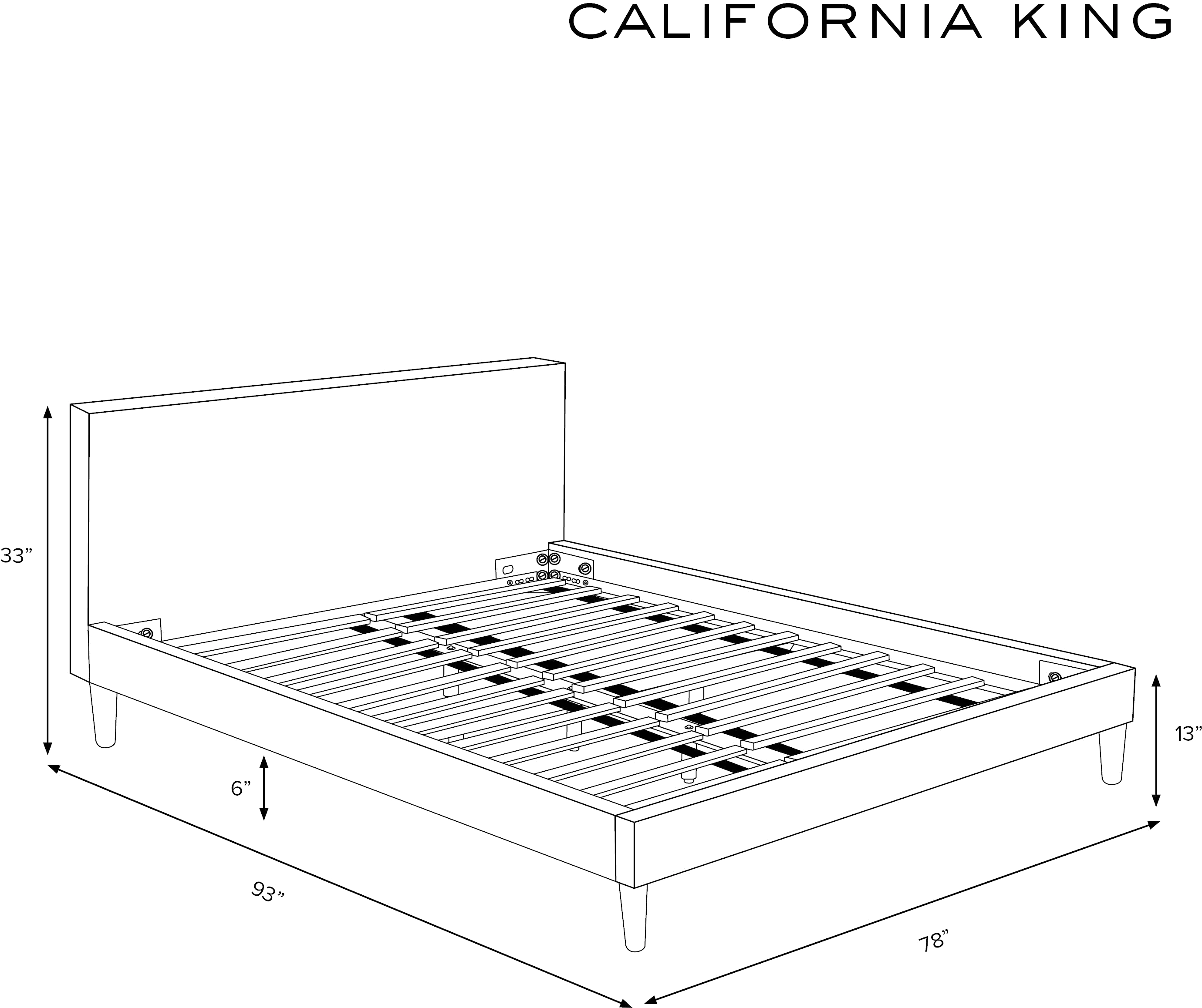 Rifle Paper Co Elly Bramble Emerald Cal-King Platform Bed