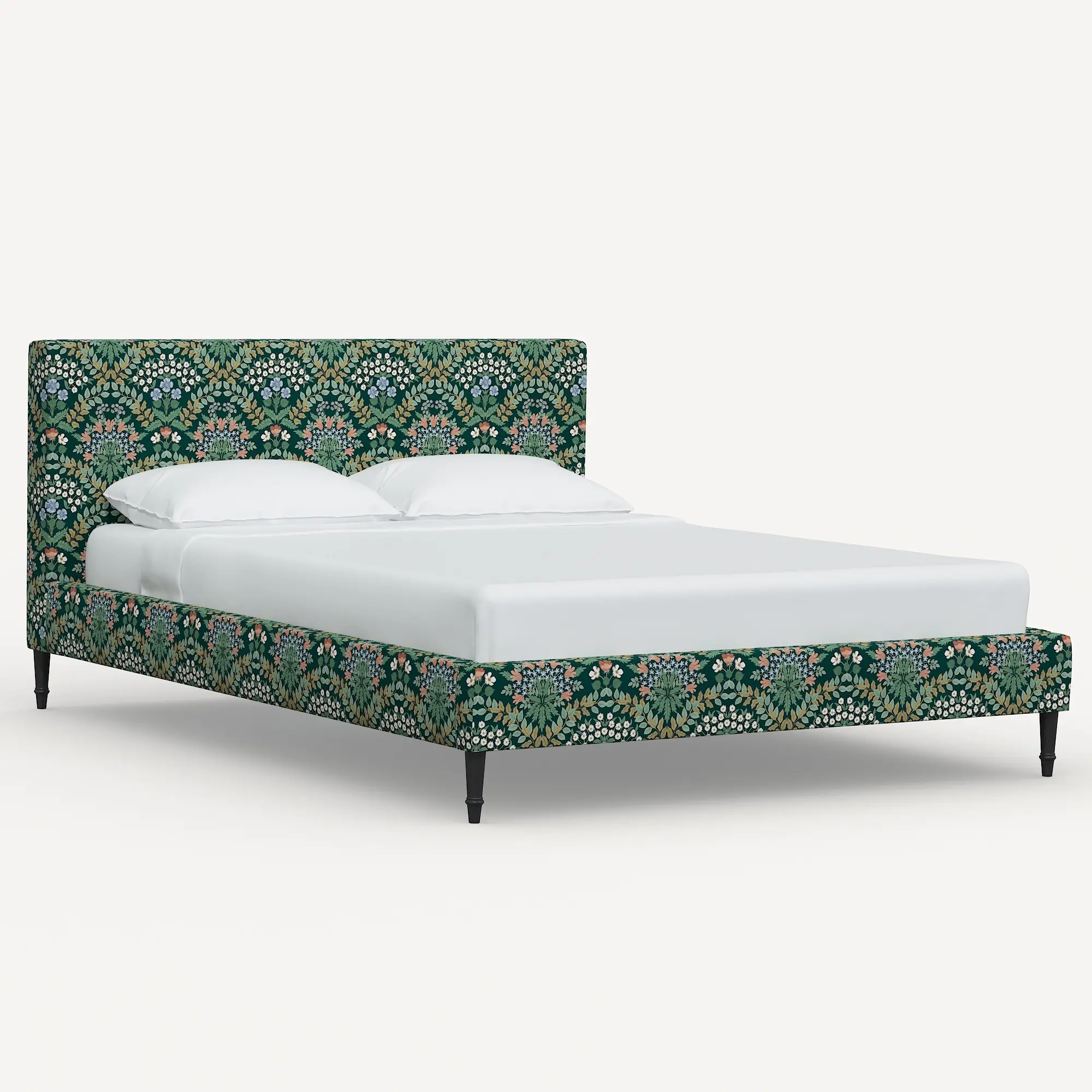 Rifle Paper Co Elly Bramble Emerald Cal-King Platform Bed