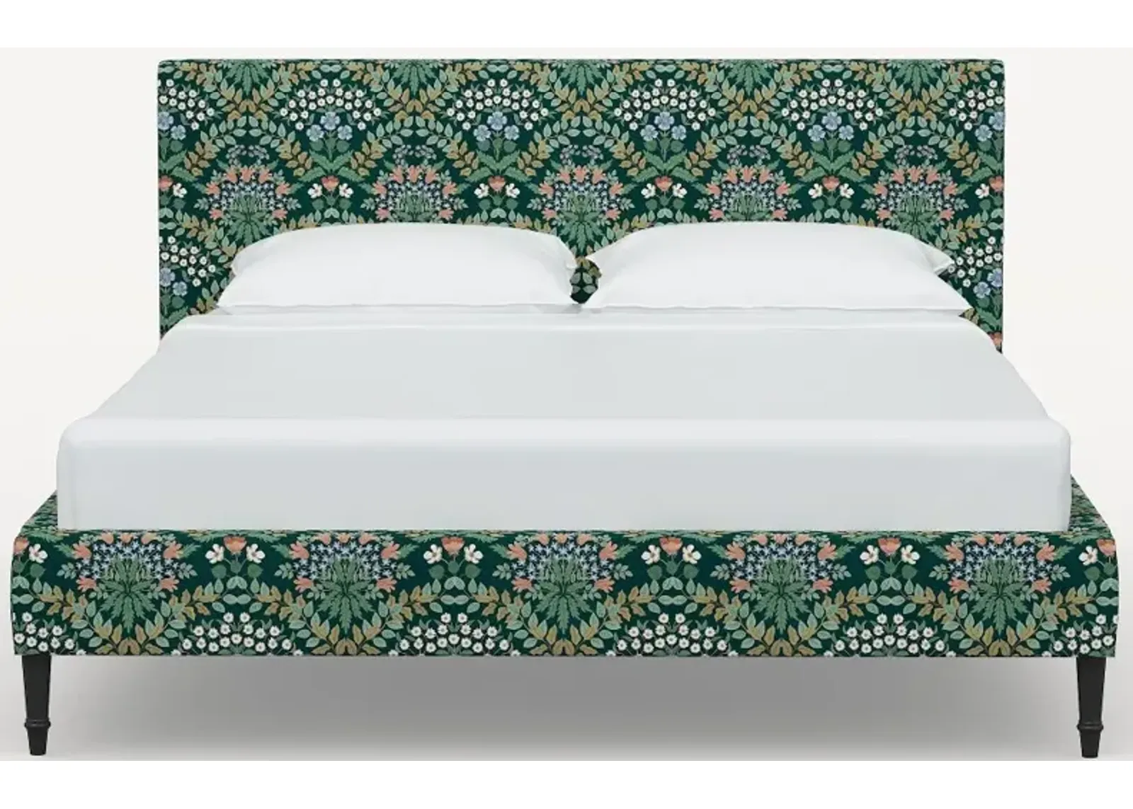 Rifle Paper Co Elly Bramble Emerald Cal-King Platform Bed