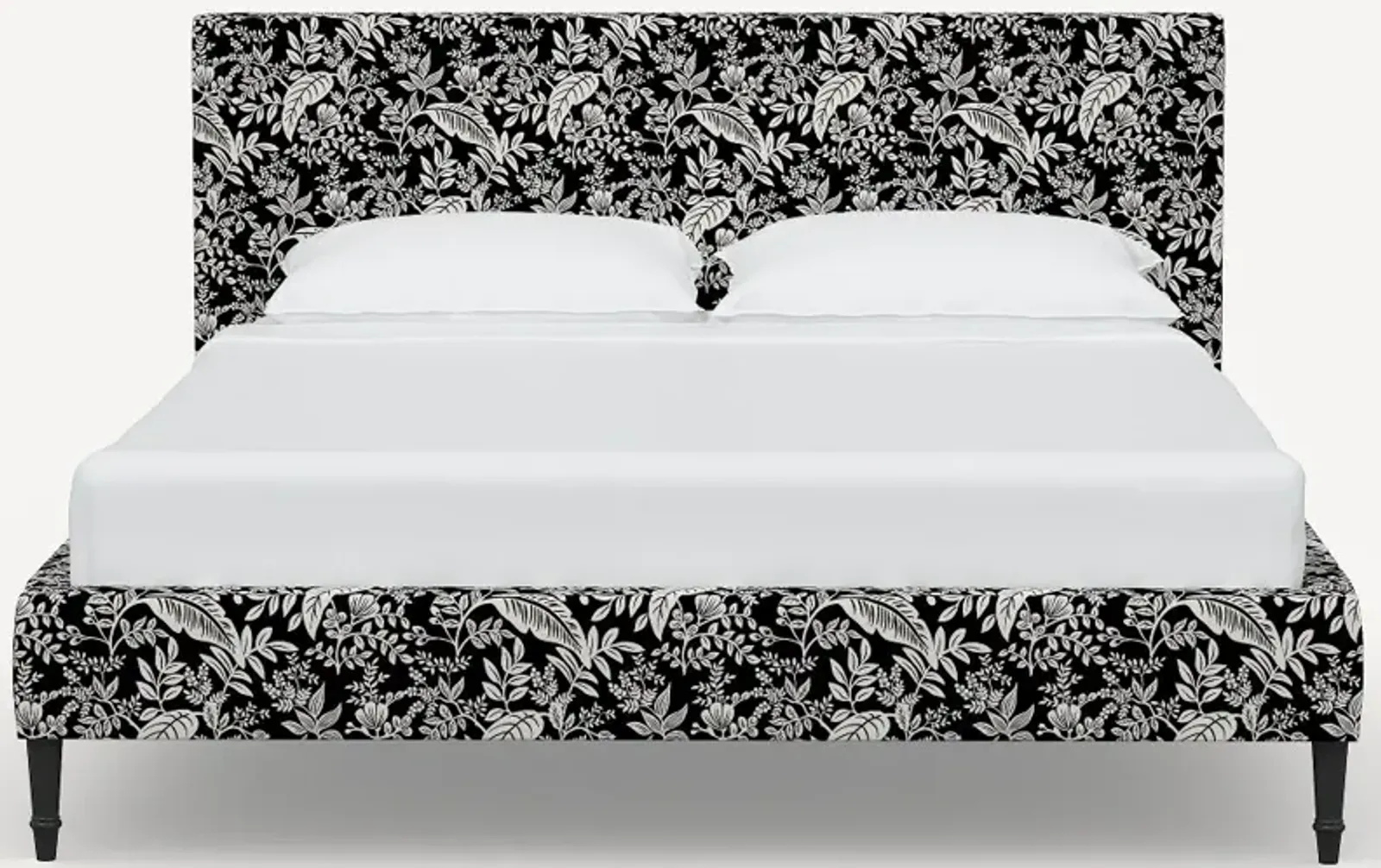 Rifle Paper Co Elly Canopy Black & Cream Twin Platform Bed