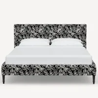 Rifle Paper Co Elly Canopy Black & Cream Queen Platform Bed