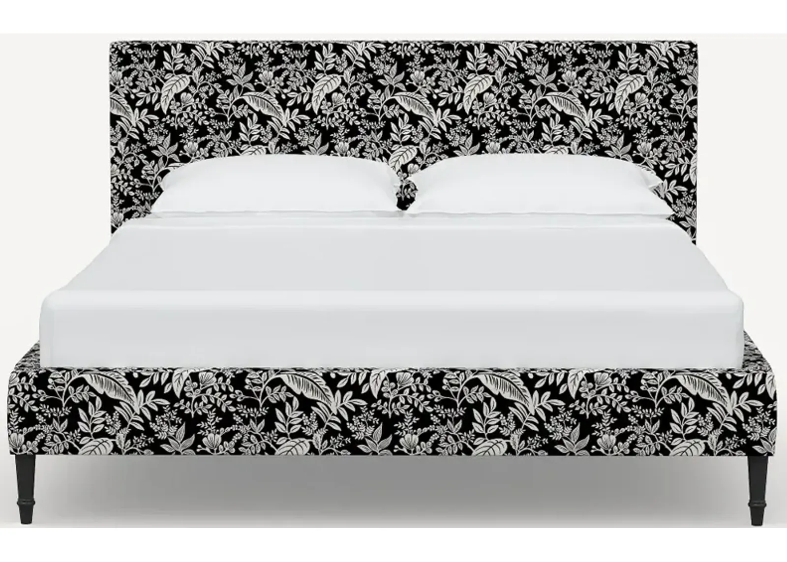 Rifle Paper Co Elly Canopy Black & Cream Queen Platform Bed