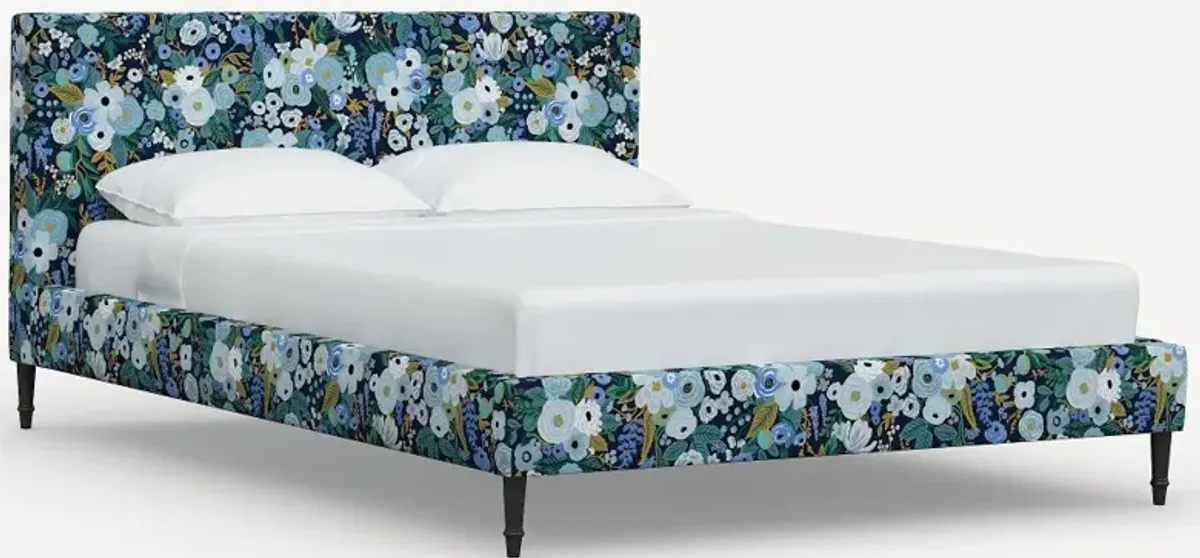 Rifle Paper Co Elly Garden Party Blue Twin Platform Bed