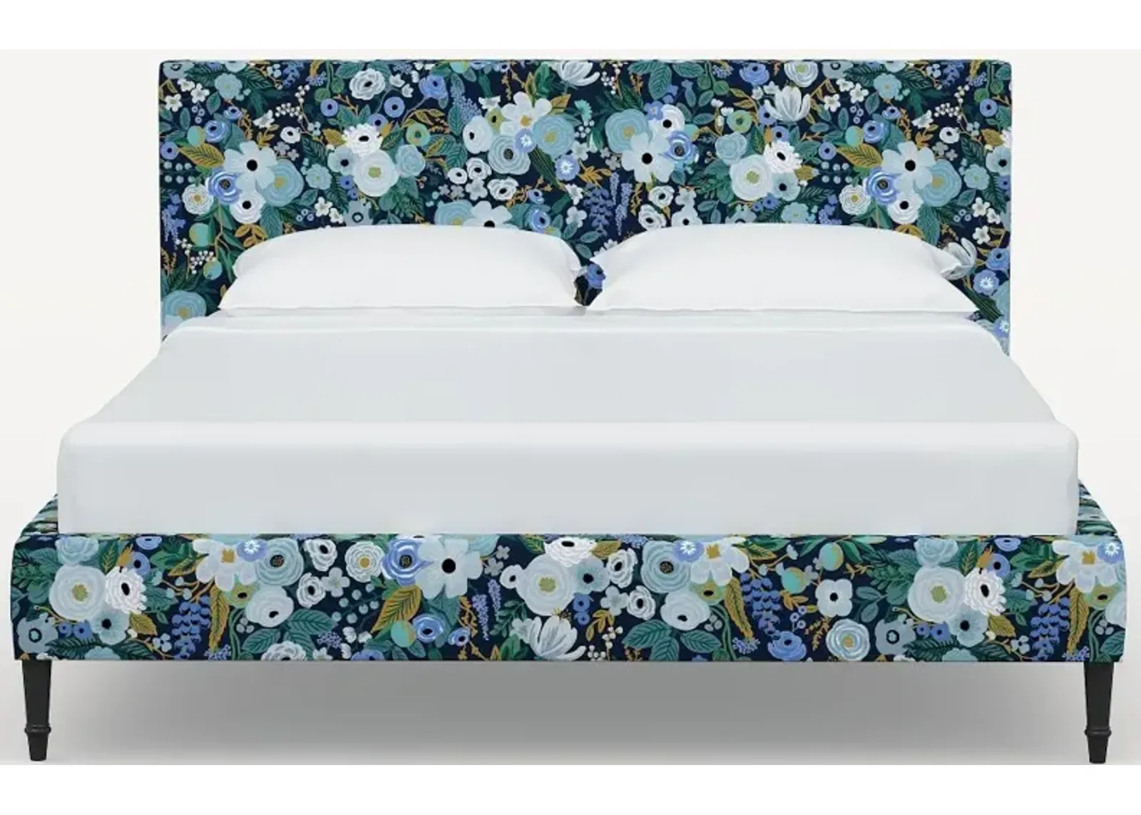 Rifle Paper Co Elly Garden Party Blue Twin Platform Bed